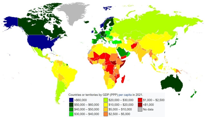 Pays les moins chers du monde en fonction du PIB