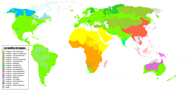 Familles de langues dans le monde