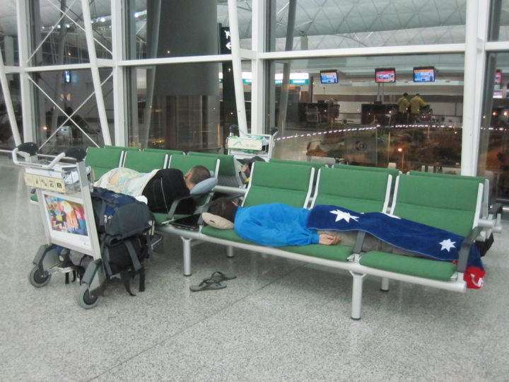 dormir à l'aéroport