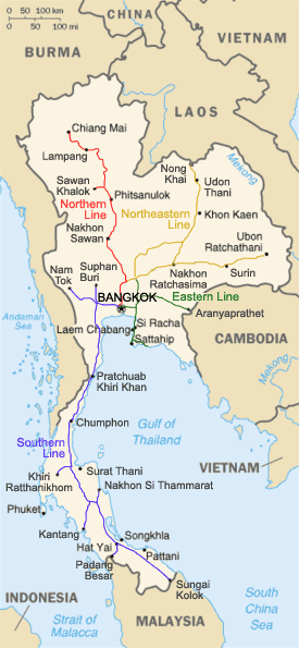 prendre le train en Thaïlande